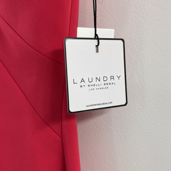 NWT Laundry by Shelli Segal bright rose, sleeveless, stretch party dress. - Picture 2 of 4